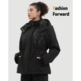 thumbnail image 4 of Fuklindy Graphene Heated Jacket for Women with Battery, 12V Fast Charge 18400mAh Large Capacity Winter Outdoor Lightweight Heating Jackets Black, 4 of 5