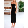 thumbnail image 4 of Vestido PRETTYGARDEN Strapless con Nudo Torcido Bodycon Maxi M Negro, 4 of 8
