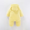 thumbnail image 6 of Zhuashum Baby Romper For Boys Girls Baby Cartoon Onesie Baby Snowsuit Jumpsuit Hooded Footie Thick Winter Outwear For Boys Girls Cute Clothes 9-12 Months Yellow, 6 of 6