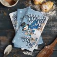 thumbnail image 6 of Blue Snowman Christmas Kitchen Towels Set of 2, Water Absorbent Dish Towel, Xmas Snowflake Gifts Winter Elk Decorative Hand Towels - Quick Drying Cloth for Cooking Baking, 18x28 Inch, 6 of 8