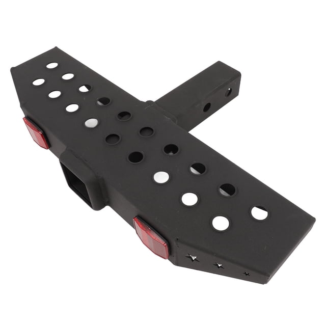 Hitch Step, Trailer Tow Hitch Step Convenient Access Steel Structure Heavy Duty Black 600lbs Load Capacity with Reflective Strip for Car