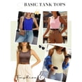thumbnail image 4 of Anygrew Women's Summer Sleeveless Casual Camisole Shirt Slim Knit Ribbed Tank Tops, 4 of 8