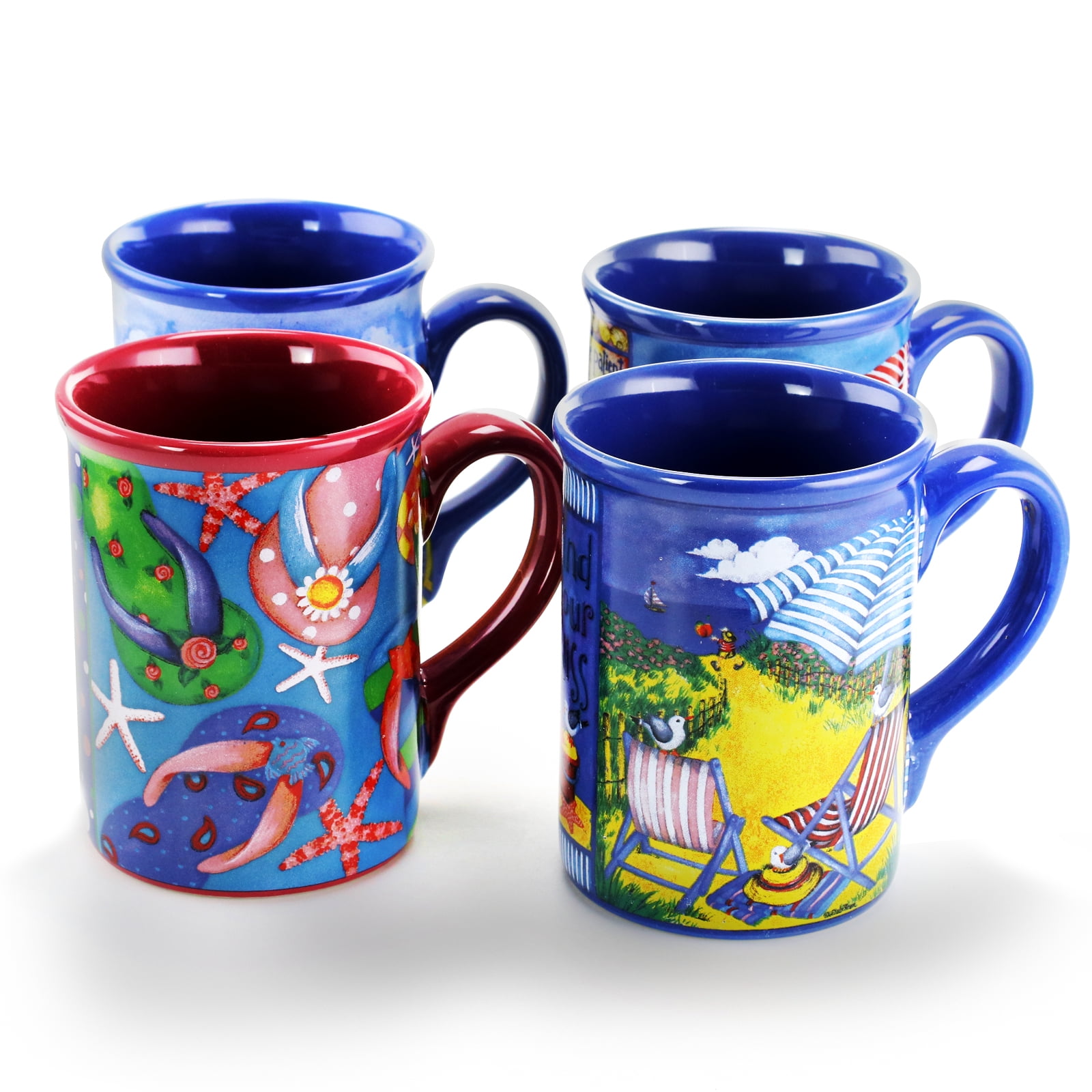 Gibson Home 4 Piece 16 Ounce Stoneware Mug Set