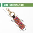thumbnail image 5 of Keychain 6×3.1×1inpu Leather With Delicate Touch And Strong Recognition Is Used For Daily Travel, Work And Picnic Colorful Floral Pattern Groovy Flowers, 5 of 8