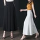 thumbnail image 2 of Pantalones de falda de cintura alta para mujer en tallas grandes, cintura elástica, corte holgado, sensación de caída, piernas anchas, pantalones de nueve puntos, pantalones de mamá, 2 of 5