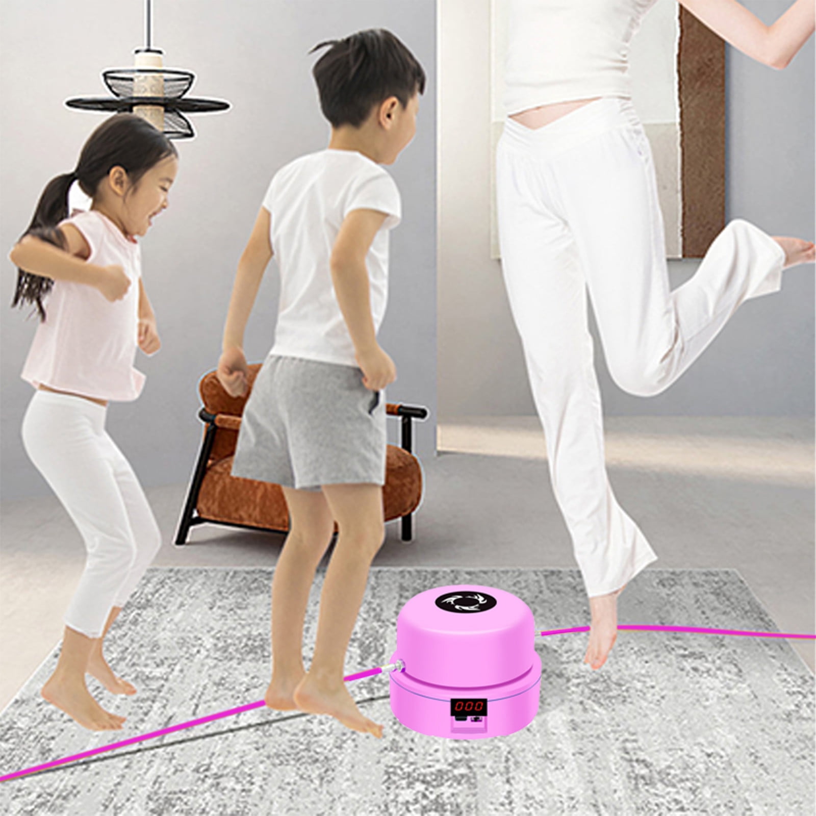 Moocorvic Jum-p Rope Machine,Electric Rope Skipping Machine Wireless Remote Control, Rope Skipping Sports For Multi-person Entertainment