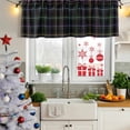 thumbnail image 5 of 2 Pack Valances for Window, Black Geometric Short Curtains for Kitchen Bedroom Living Room, Vintage Grid Plaid Colorful Lines Rod Pocket Small Window Treatment Valance Drapes 60 x 18 Inch, 5 of 8