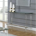 thumbnail image 2 of Rectangular 48" x 17" Clear Glass Console Table with Clear Acrylic Legs, 2 of 3