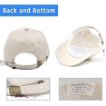thumbnail image 4 of Gorra de béisbol para hombres y mujeres, de algodón, color beige, 4 of 5