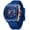 A Blue, variant on Fashion Hollowed Men Watches Tonneau Transparent Silicone Strap Skull Big Face 50M Waterproof Chronograph Calendar Analog Display Quartz Male Wrist Watch