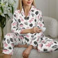 thumbnail image 4 of Wukai Cute Dinosaur Print Women's Pajama Set - Soft Long Sleeve Sleepwear for Comfort and Style-X-Large, 4 of 9