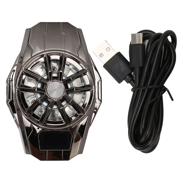 Enfriador de teléfono S8 Radiador semiconductor Temperatura digital Ventilador de enfriamiento de teléfono celular para jugar juegos Ver videos Galvanizado Negro