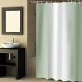 thumbnail image 2 of Fabric Shower Curtain, Sage Green and White Gradient Shower Curtains with 12 Hooks Waterproof Machine Washable Bath Curtains for Bathroom, 54 x 78in, 2 of 6