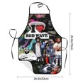 thumbnail image 3 of Rod Wave Kitchen Cooking Aprons Adjustable Waterproof Apron Bib Apron with 2 Pockets for Men Women Chef, 3 of 7