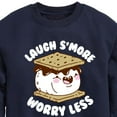 thumbnail image 3 of Instant Message - Camping - Laugh S'more, Worry Less - Toddler & Youth Crewneck Fleece Sweatshirt, 3 of 6