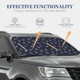 thumbnail image 3 of Kdxio Anchor Print 2-Piece Sun Shade Front Windshield - Foldable Car Front Window Sunshades For Most Sedans Suv Truck, 3 of 6