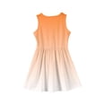 thumbnail image 4 of LTTVQM Dresses for Girls 3-4 Casual Gradient Sundresses Comfy Sleeveless Midi Dresses Holiday Crewneck Spring Dresses Orange 3-4 Years, 4 of 5