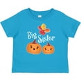 thumbnail image 3 of Inktastic Big Sister Pumpkins with Fall Leaves Girls Baby T-Shirt, 3 of 5