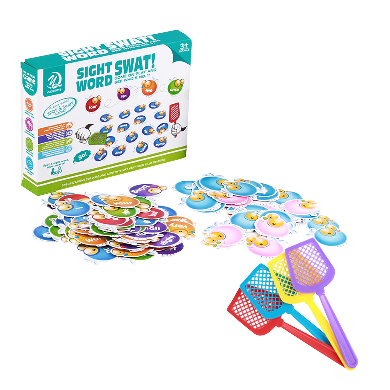 Crazy Fly Swatter and Word Game with Storage Bag Vocabulary Card,Kids  Educational Sight Swat Game For Toddler Girls Boys, Prefect Learning Toys,  Birthday Gift, Easter - Walmart.com