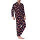 thumbnail image 2 of Balery Foxes In Different Poses Pijama para Hombre de Dos Piezas con Manga Larga, Conjunto de Dormir y Descanso Suave con Bolsillos-Small, 2 of 6