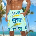 thumbnail image 1 of Yieetim Mens Hawaiian High Stretch Elastic Waist Drawstring Swim Athletic Shorts, Quickly Dry Board Shorts For Surfing, Comfortable and Breathable Fits Print Beach Shorts With Pocket XXXL, 1 of 5