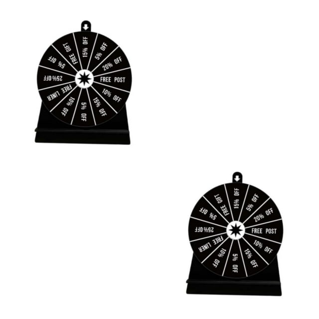kurtrusly Turntable Drinking Wheel Fortune Game Tabletop Game for KTV Party Carnival Style A 2Set