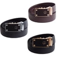 thumbnail image 6 of FEDEY Mens Classic Leather PEACE Statement Ratchet Belt w Automatic Buckle, 6 of 7