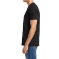 thumbnail image 5 of HANES Short Sleeve T-Shirt For Men's - M Size | 100% Cotton 6 Pack Black Color Crew Neck Tee, 5 of 5