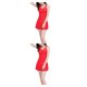 thumbnail image 2 of Soidarity Bañador de poliéster con estilo, cómodo y elegante, para playa, para mujer, duradero, ligero, modesto, para mujer rojo METRO 2piezas, 2 of 6