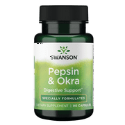 Swanson Okra Pepsin 90 Capsules