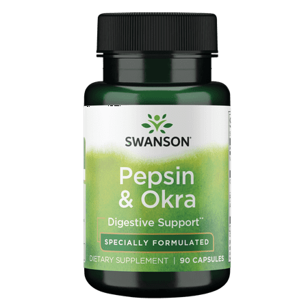 Swanson Okra Pepsin 90 Capsules