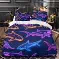 thumbnail image 3 of Home Bedding Set Fish Shell Comforter Cover Set Teen Adult Creative Seafloor Bedspreads,Queen (90"x90"), 3 of 5