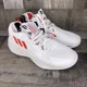 thumbnail image 2 of Ad-id-as DAME 8 Damian Lillard White Red Basketball Shoes GY0384 Men's Size 6.5, 2 of 6