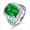 Emerald,Green,Red, variant on 925 Silver Sapphire Ruby Red Emerald Green Stone Women Ring Gemstone Birthstone Halo Statement Engagement Ring Cubic Zirconia CZ Rings for Women Anniversary Open Ring (Green)