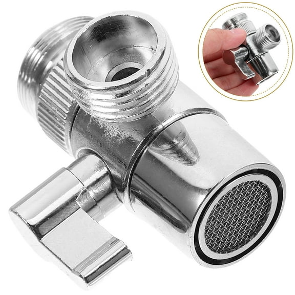 WEUVEB Universal Copper ABS Silver Water Diverter for Washing Machine Hose Home Improvement