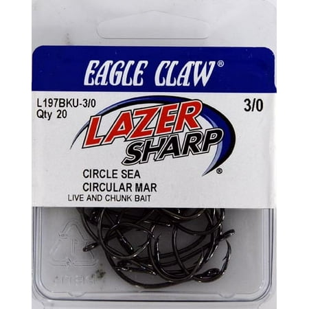 UPC: 0047708546294 | Lazer Sharp L197BKU3-3/0 Offset Circle Hook  Platinum Black  size 3/0