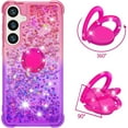thumbnail image 2 of for Samsung Galaxy S25 Plus (Not S25)/ S24 Plus Quicksand Case with Ring Kickstand, Bling Cute Glitter Flowing Liquid Floating Sparkle Cover for Samsung Galaxy S25 Plus. JB-Pink Purple, 2 of 7