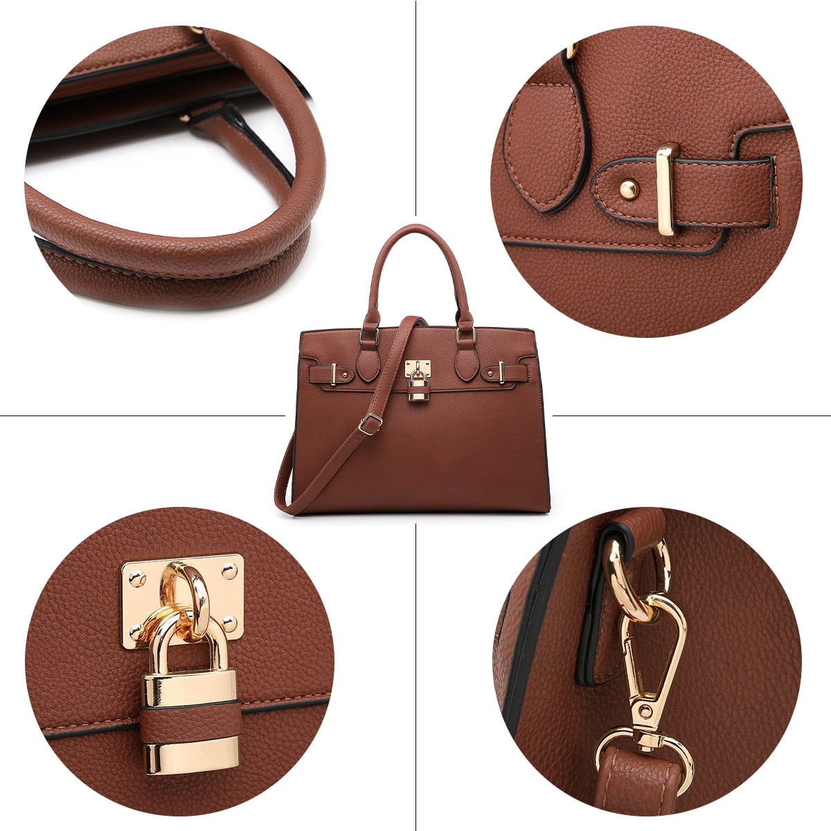 Dasein Women Handbags and Purses Ladies Shoulder Bag Top Handle Satchel Tote Work Bag with Matching Clutch