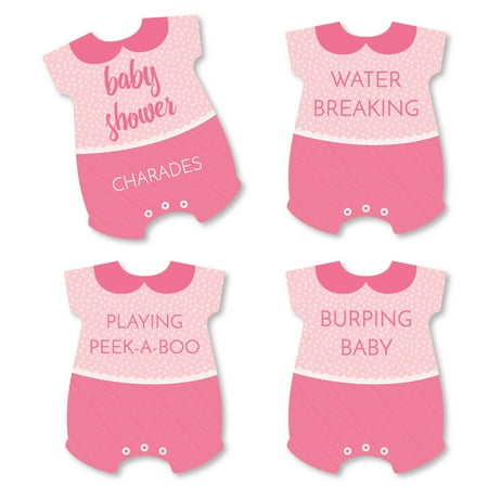 Baby Girl Pink Baby Shower Game Baby Charades Cards Set Of 24 Baby Girl Pink Baby Shower Game Baby Charades Cards Set Of 24