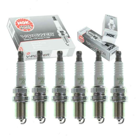 6 pc NGK V-Power Spark Plugs compatible with Suzuki Vitara 2.5L V6 2004
