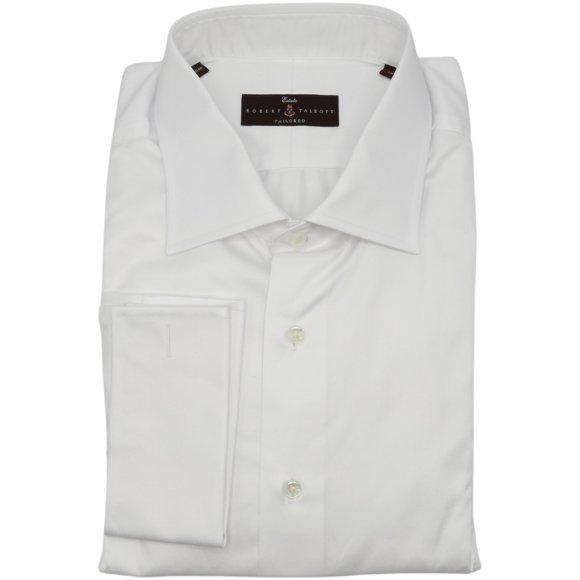 Robert Talbott Men's White Tailored Dress Shirt - 18