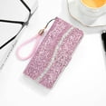 thumbnail image 6 of Allytech for iPhone 14 Plus Case (6.7 inch) 2022, Luxury Bling Glitter Sparkly PU Leather Shockproof TPU Anti-Scratch Flip Card Slots Wallet Stand Case with Hand Strap, Pink, 6 of 6
