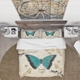 thumbnail image 3 of Designart 'Blue Farmhouse Butterfly' Farmhouse Duvet Cover Set, 3 of 4