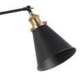 thumbnail image 6 of JONATHAN Y Rover 7" Classic Industrial Metal Adjustable Arm LED Wall Sconce, Black/Brass Gold, 6 of 7