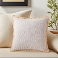 thumbnail image 2 of Unique Bargains Set of 2 Boho Soft Square Throw Pillow Covers for Couch Light Brown, 2 of 7