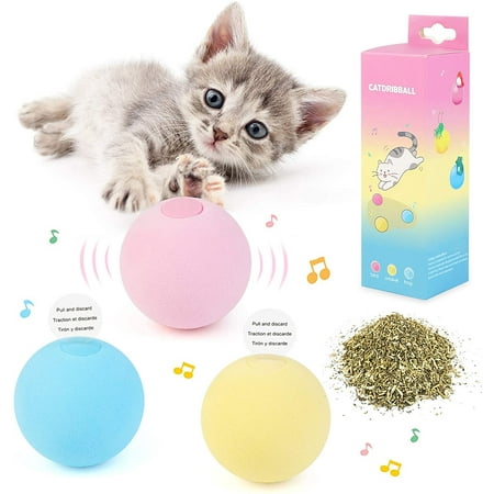 Cat Toy Ball - Interactive Cat Toys for Indoor Cats Refillable Catnip