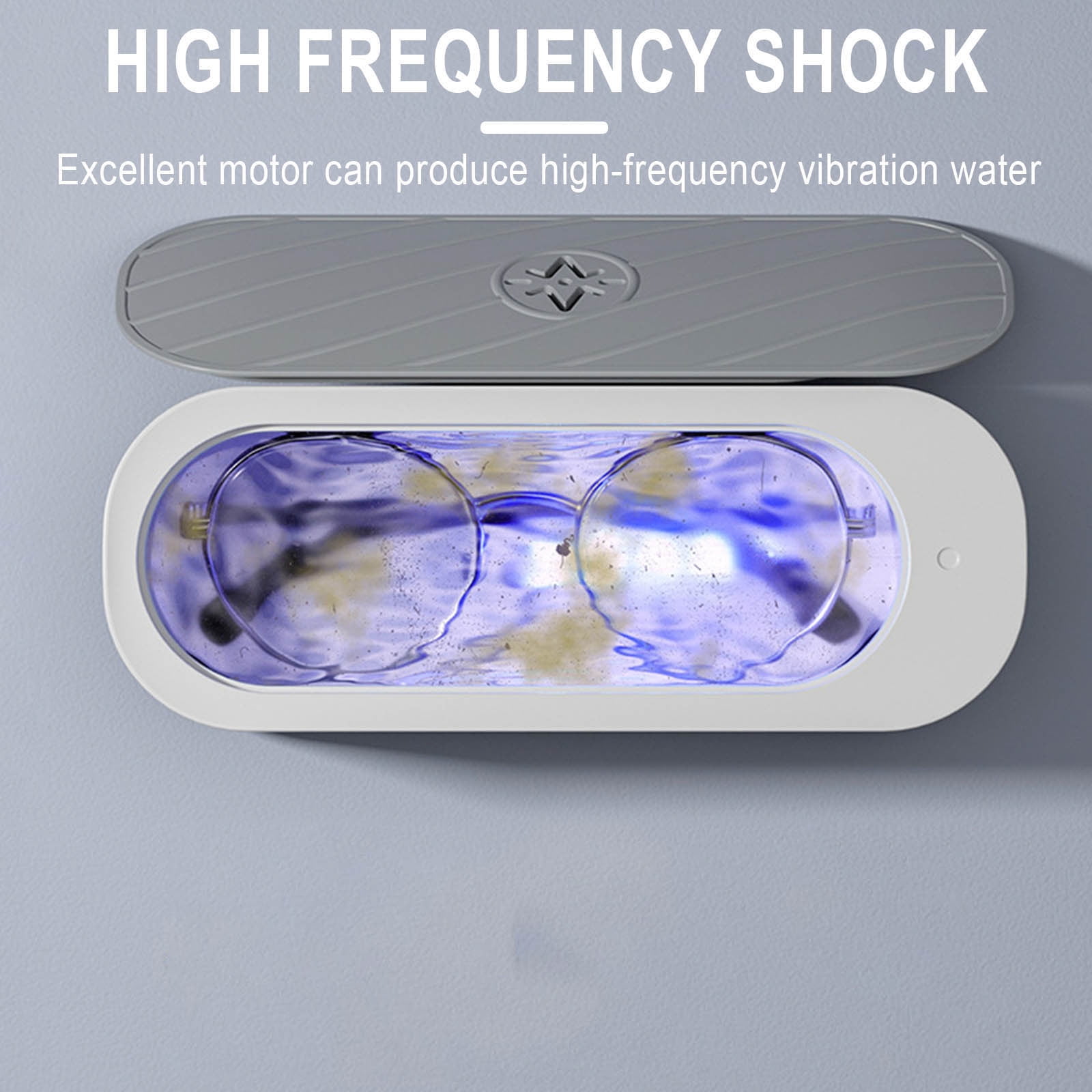 Lunxisen 4 Pcs Ultrasonic Cleaner Portable Eyewear Jewelry Tooth Case Shaver Cleaning Device Home Travel Essential