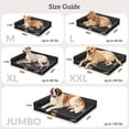 thumbnail image 2 of Exclusivo Mezcla L-Shaped Pet Couch Bed with Removable and Washable Cover, Orthopedic Dog Bed for Large Dogs with Non-Slip Bottom, 48"×30", Black, 2 of 10