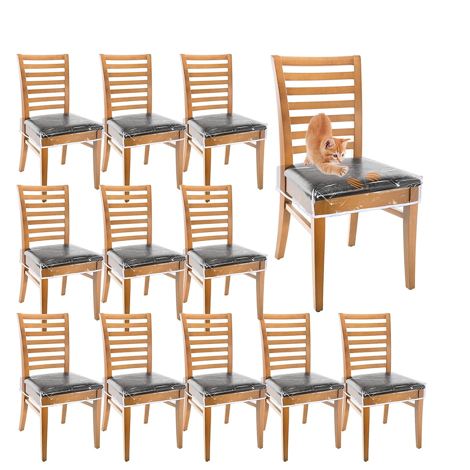 Plastic Chair Covers Protectors Furniture Chair Covers Set PVC Dining