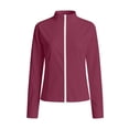 thumbnail image 5 of Plus Size Women's Lightweight Jacket Full Zip Up Slim Fit Casual Long Sleeve Golf Shirts Sun Protection Athletic Outerwear, 5 of 7